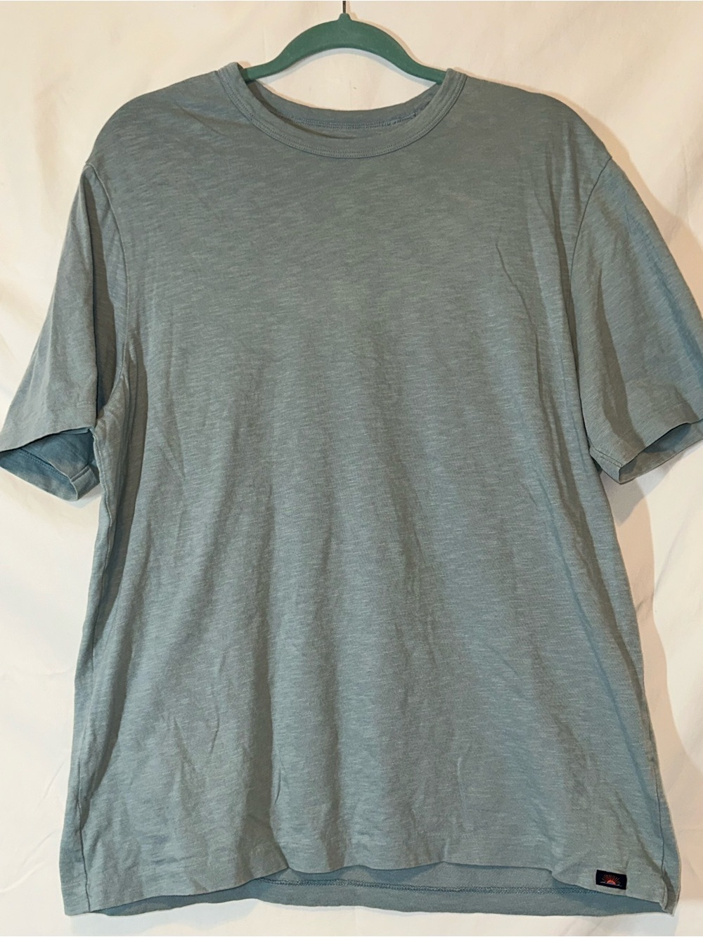 Faherty Men's Short Sleeve Crew Tee - Seafoam Blue